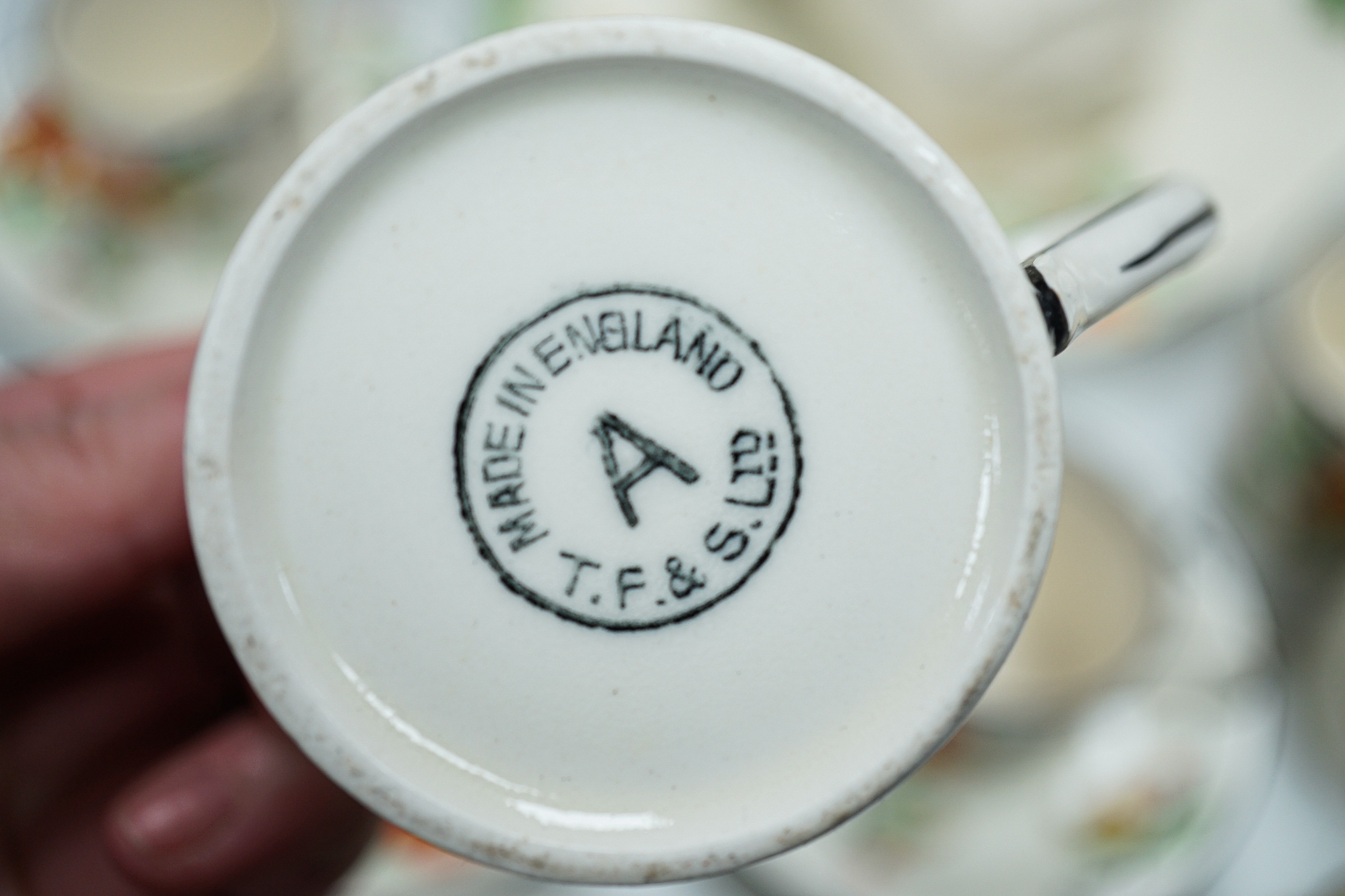 A T. F & S. Blossom pattern tea and coffee service